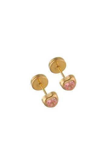 Abridor Oro 18 Kt. c/Tic Laminado Corazon con Cubic
