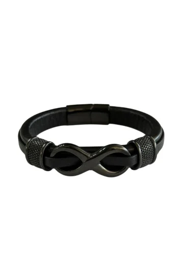 Pulsera Cuero y Acero PUA-2430
