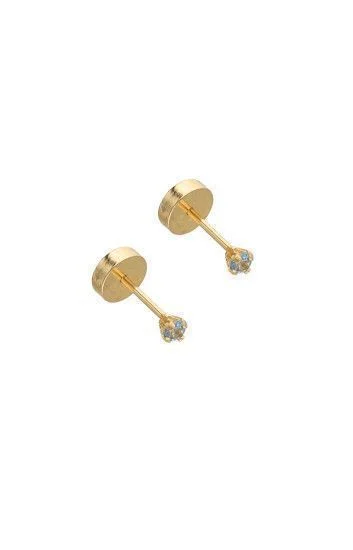 Abridor Oro 18 Kt. c/Tic Laminado Grifa con Cubic 3mm