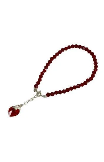 Pulsera de Cristal Checo con Dije Corazon