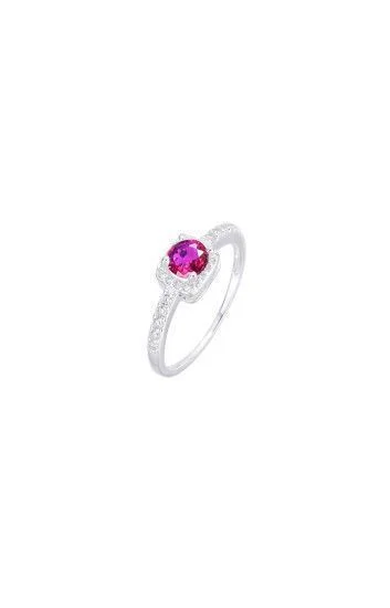 Anillo Cuadrado con Cubic Engarzado