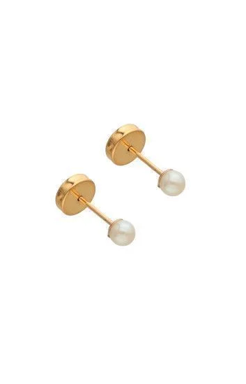 Abridor Enchapados 20 Kt. Perla Simil 3mm