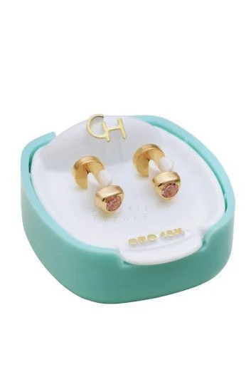 Abridor Oro 18 Kt. Triangulo Chico con Cubic