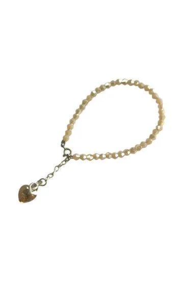 Pulsera de Cristal Checo con Dije Corazon