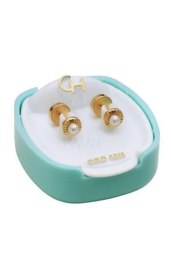 Abridor Oro 18 Kt. Facetado con Perla Cultivada