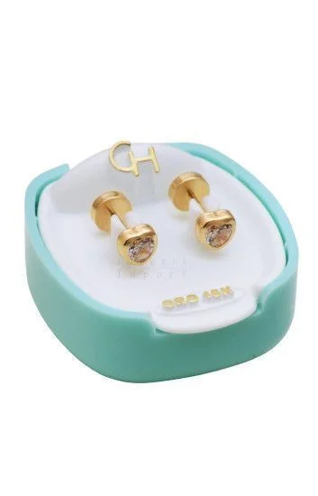 Abridor Oro 18 Kt. Corazon con Cubic