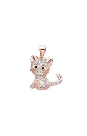 Dije de Gato Rosado con Circones