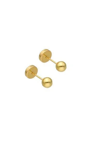 Abridor Oro 18 Kt. c/Tic Laminado Bolita N4 4mm
