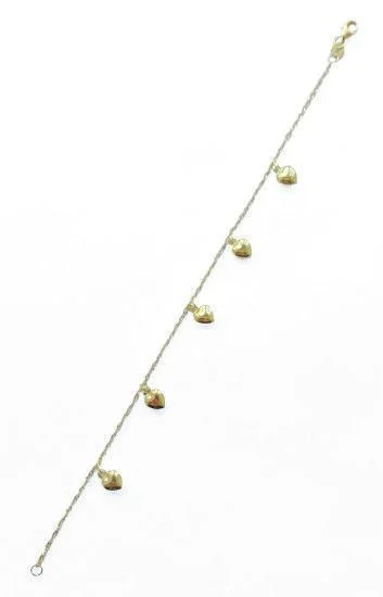 Pulseras con dijes Corazon Inflados