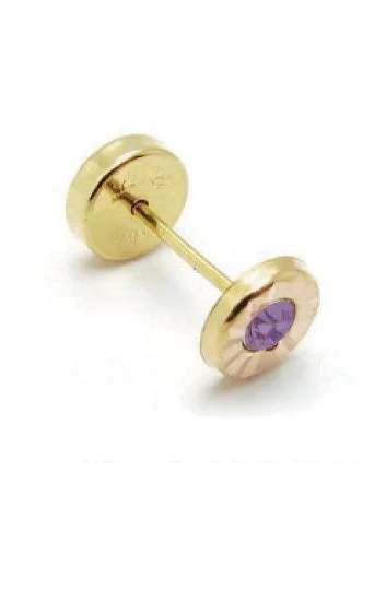Abridor Oro 18 Kt. Facetado Piedra Violeta