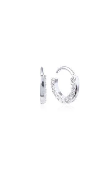 Aros Ear Clips Redondos con Circones