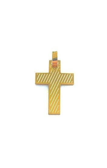Cruz con grabado interior a rayas 13x18mm