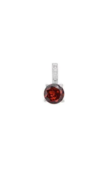 Dije de Cubic Redondo 6mm Engarzado con Circones
