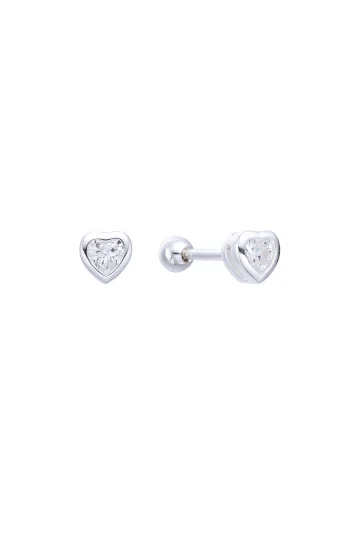 Aros en Forma de Corazon con Cubic