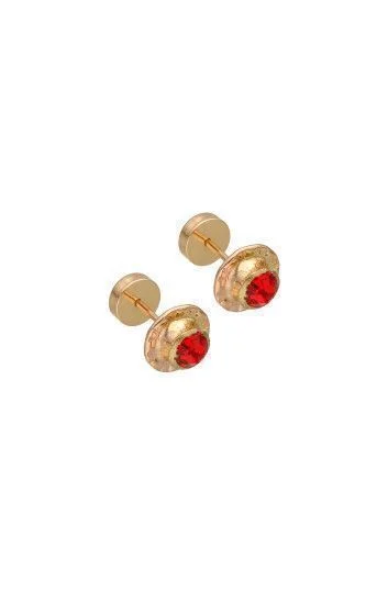 Abridor Enchapados 20 Kt. Strass Grande Rojo