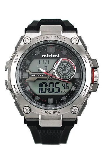 Reloj Mistral Caucho Ana-Digi GADW-1161-01