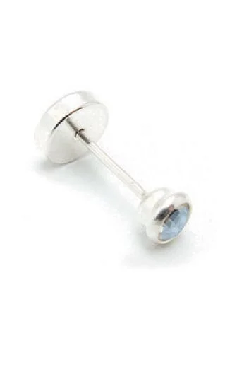 Abridor Plata 925 Piedra Engarzada Celeste