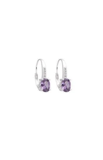 Aros Piedra Ovalada con Brisura