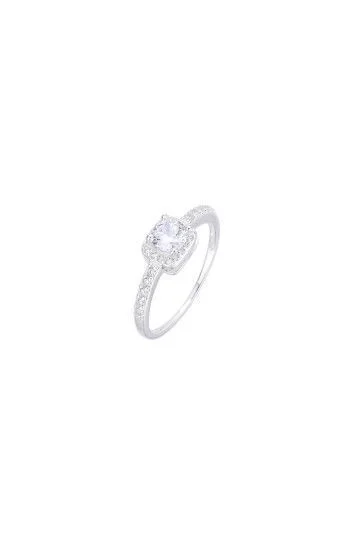 Anillo Cuadrado con Cubic Engarzado