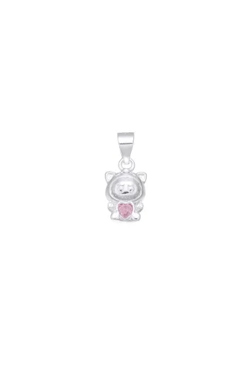 Dije Colgante de Labubu con Cubic en Forma de Corazon