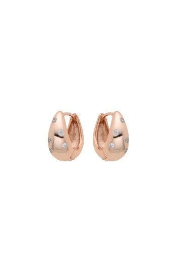 Aros Huggies Inflados con Puntos de Luz Rosado