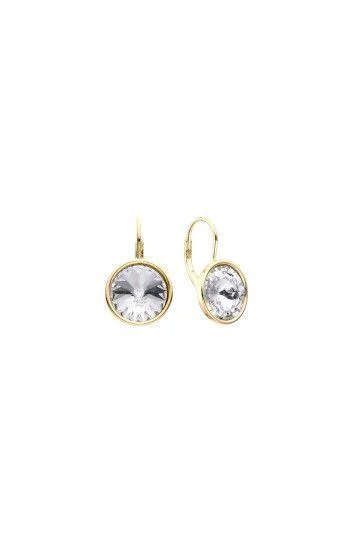 Aros de Circon Redondo 12mm Dorado