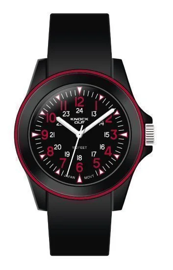 Reloj Knock Out Analogos Caucho Hombre 8450.030