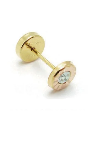 Abridor Oro 18 Kt. Facetado Piedra Verde Clara