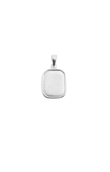 Dije Colgante de Placa Rectangular 12x15mm