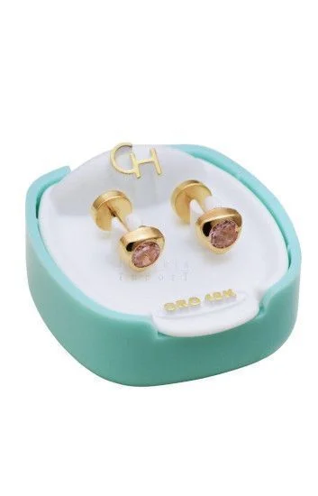 Abridor Oro 18 Kt. Triangulo Grande con Cubic