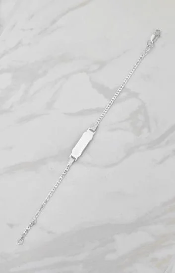 Pulsera Identidad Lisa con Rayas