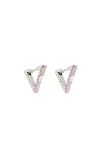 Aros Huggies en forma de Triangulo con Nacar