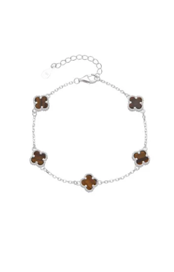 Pulsera de Cadena Forzet con Flores VD 7mm