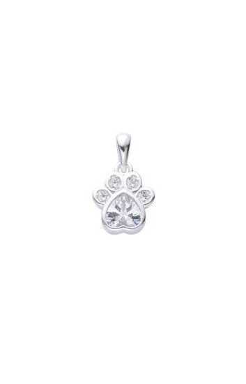 Dije de Huella de Perro con Cubic
