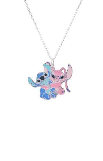 Gargantilla de Stitch y Angel Esmaltado