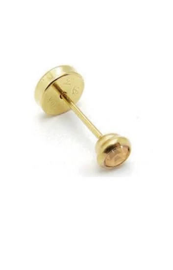 Abridor Oro 18 Kt. Piedra Engarzada Ambar