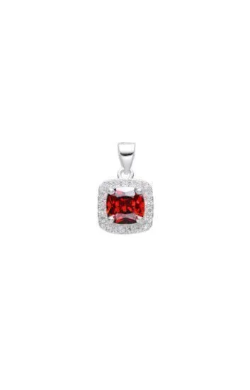Dije Cuadrado de Cubic 10mm Engarzado con Circones