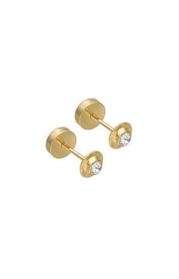 Abridor Oro 18 Kt. c/Tic Laminado Strass Chico