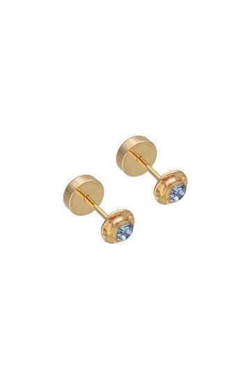 Abridor Enchapados 20 Kt. Strass Chico Celeste