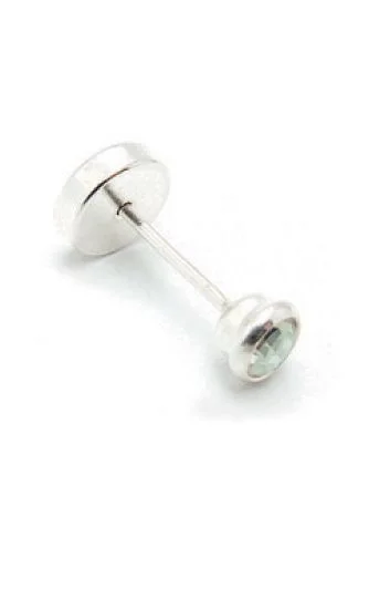 Abridor Plata 925 Piedra Engarzada Verde Clara