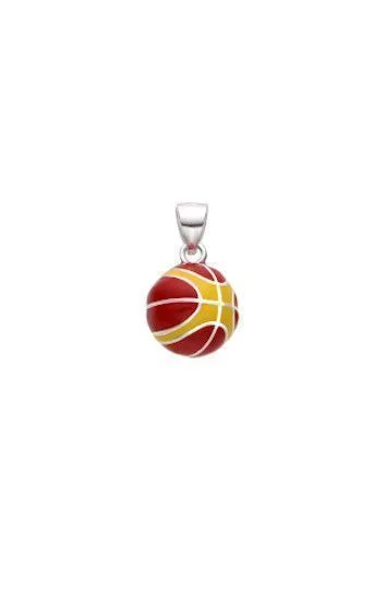 Dije Colgante Esmaltado de Pelota de Basquet