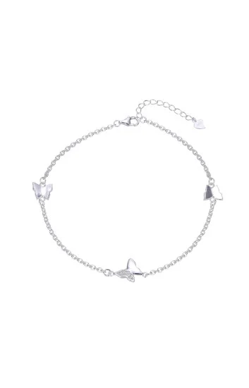 Pulsera de Cadena Rolo con Dijes de Mariposas