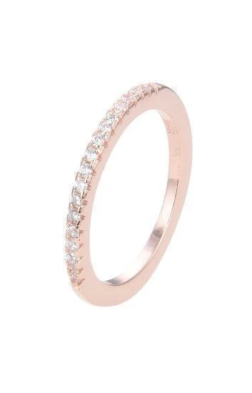 Anillo con Circones Blancos Medio Sin Fin