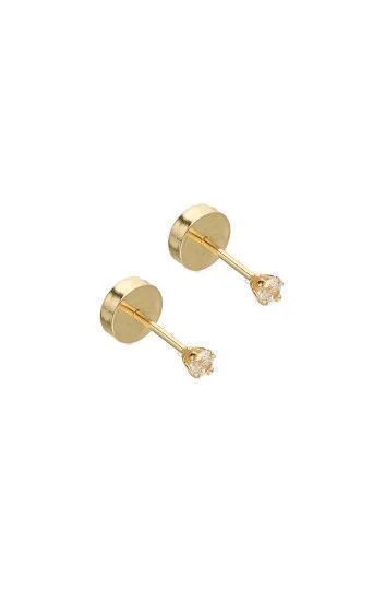 Abridor Oro 18 Kt. c/Tic Laminado Grifa con Cubic 3mm