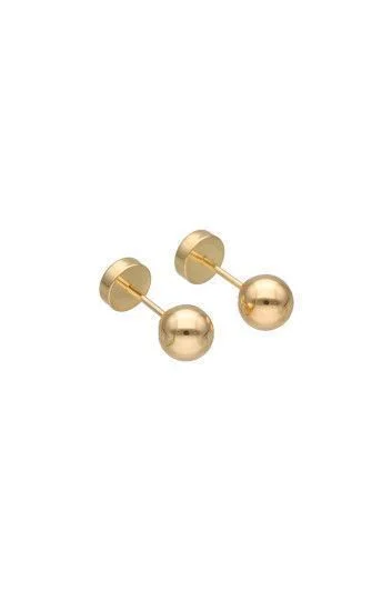 Abridor Oro 18 Kt. c/Tic Laminado Bolita N6 5mm