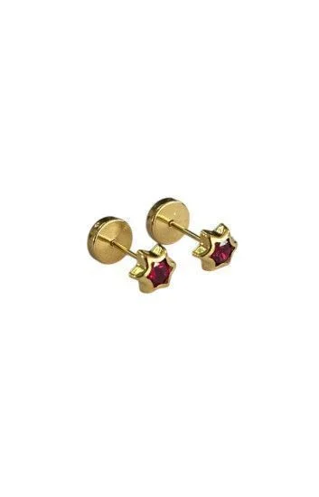 Abridor Oro 18 Kt. c/Tic Laminado Estrella con Cubic