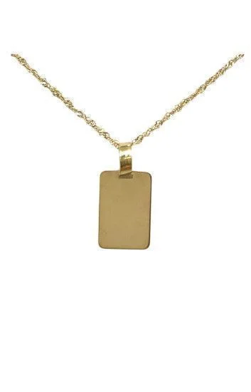 Medalla Rectangular Lisa 11x17mm