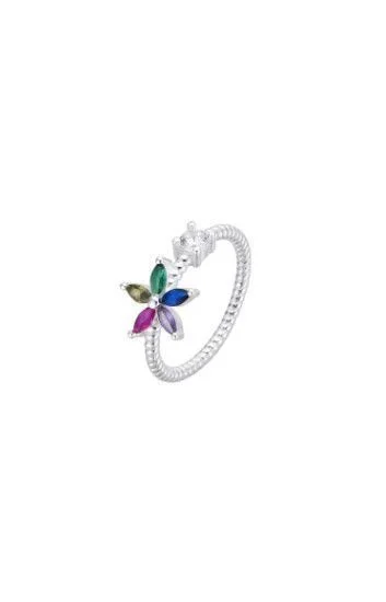 Anillo de Flor con Cubic