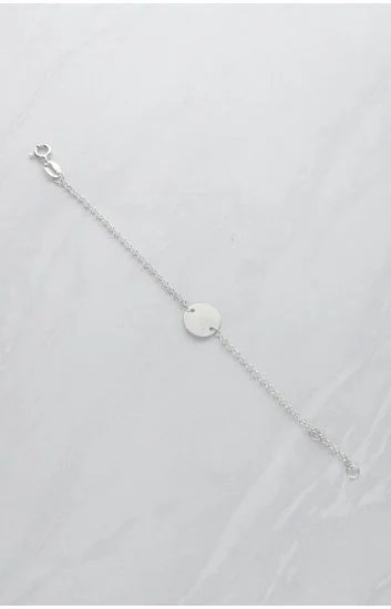Pulsera Identidad con Chapita Redonda