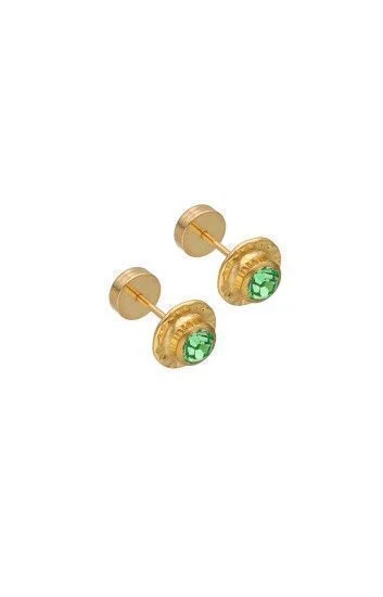 Abridor Enchapados 20 Kt. Strass Grande Verde